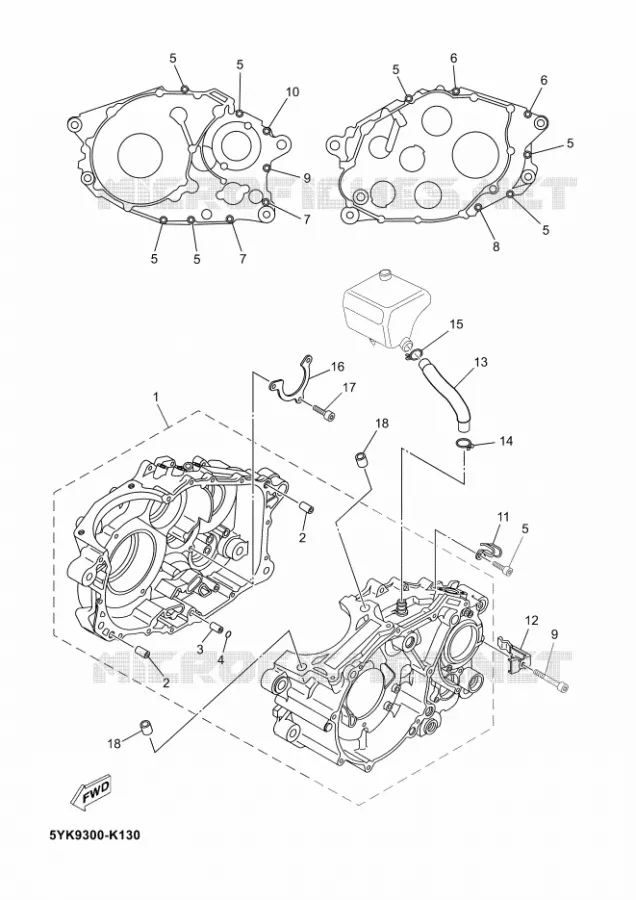 CARTER MOTEUR Yamaha MOTO 660 2012 MT03  MT03