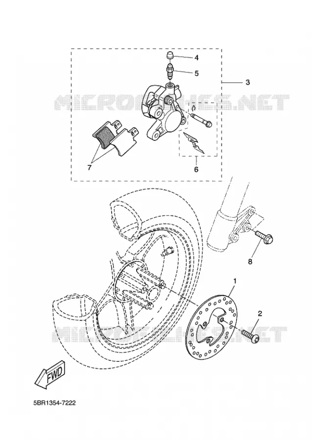 ETRIER DE FREIN AVANT Yamaha SCOOTER 50 2012 NITRO NAKED  YQ50L NITRO NAKED