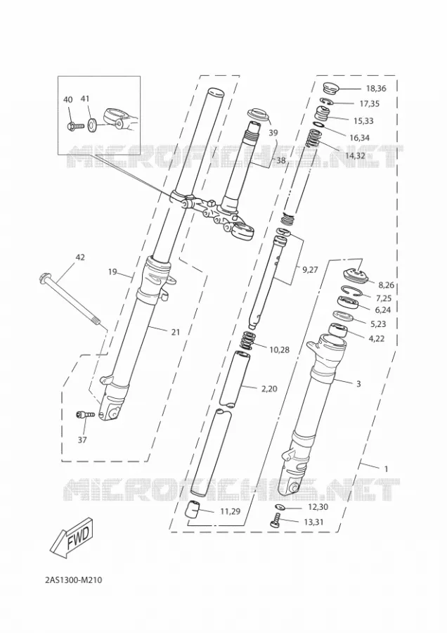 FOURCHE 2 Yamaha MOTO 50 2012 TZR  TZR50