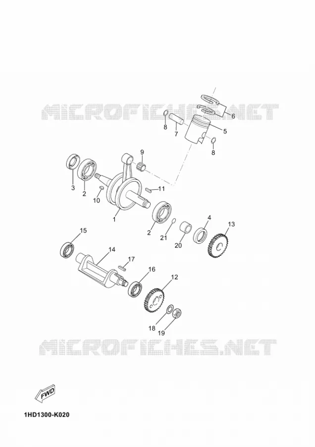 VILEBREQUIN / PISTON Yamaha MOTO 50 2012 TZR  TZR50