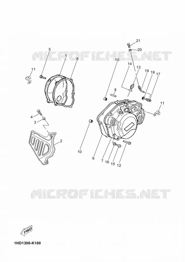 CARTER - MOTEUR 1 Yamaha MOTO 50 2012 TZR  TZR50