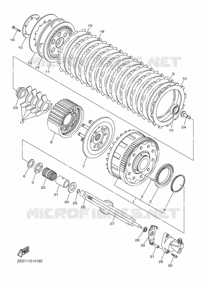 EMBRAYAGE DE DEMARREUR Yamaha MOTO 1700 2012 VMAX  VMX17