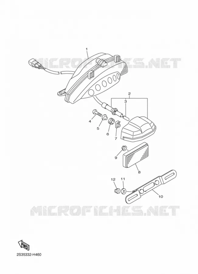 FEU ARRIERE Yamaha MOTO 1700 2012 VMAX  VMX17