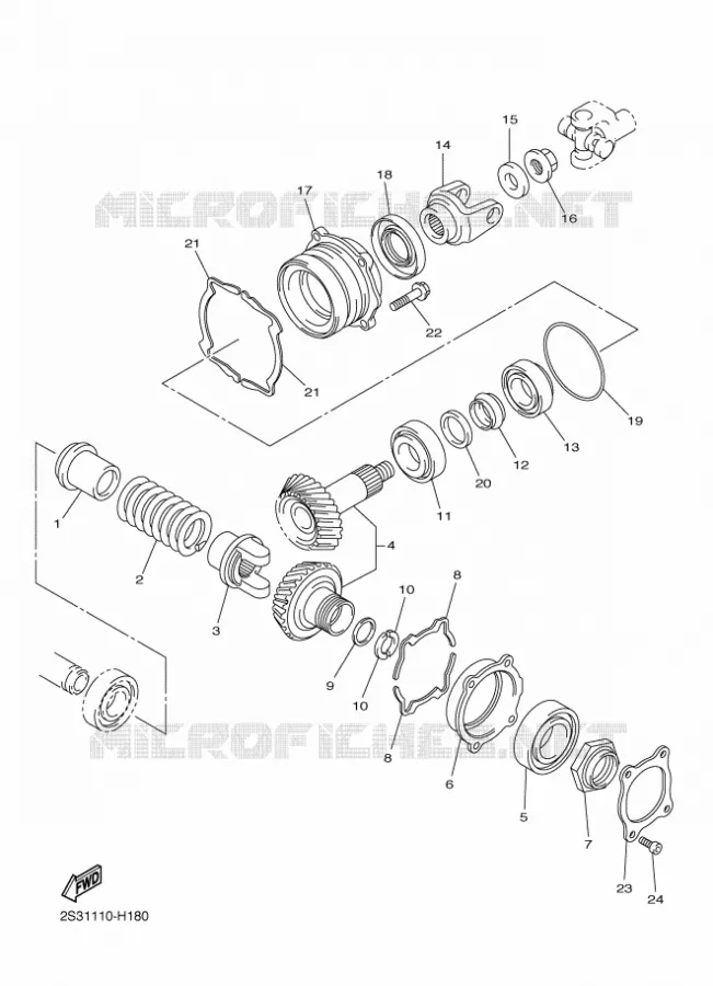 TRANSMISSION INTERMEDIAIRE Yamaha MOTO 1700 2012 VMAX  VMX17