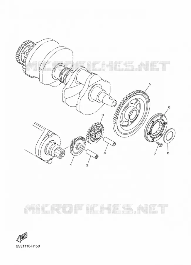 EMBRAYAGE DE DEMARREUR Yamaha MOTO 1700 2012 VMAX  VMX17