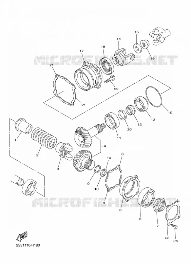 TRANSMISSION INTERMEDIAIRE Yamaha MOTO 1700 2012 VMAX  VMX17