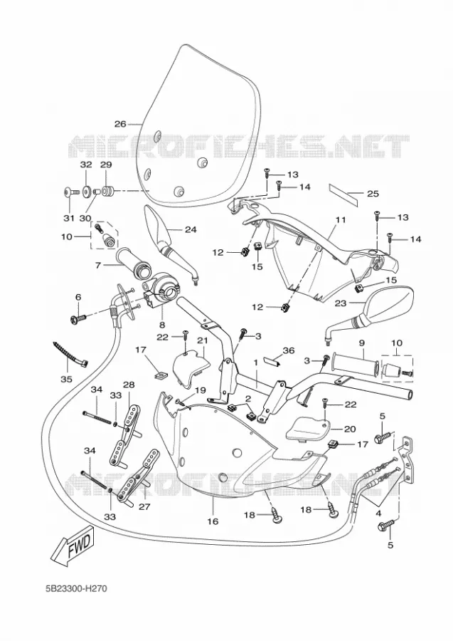 GUIDON ET CABLES Yamaha SCOOTER 125 2012 XCITY  VP125 XCITY