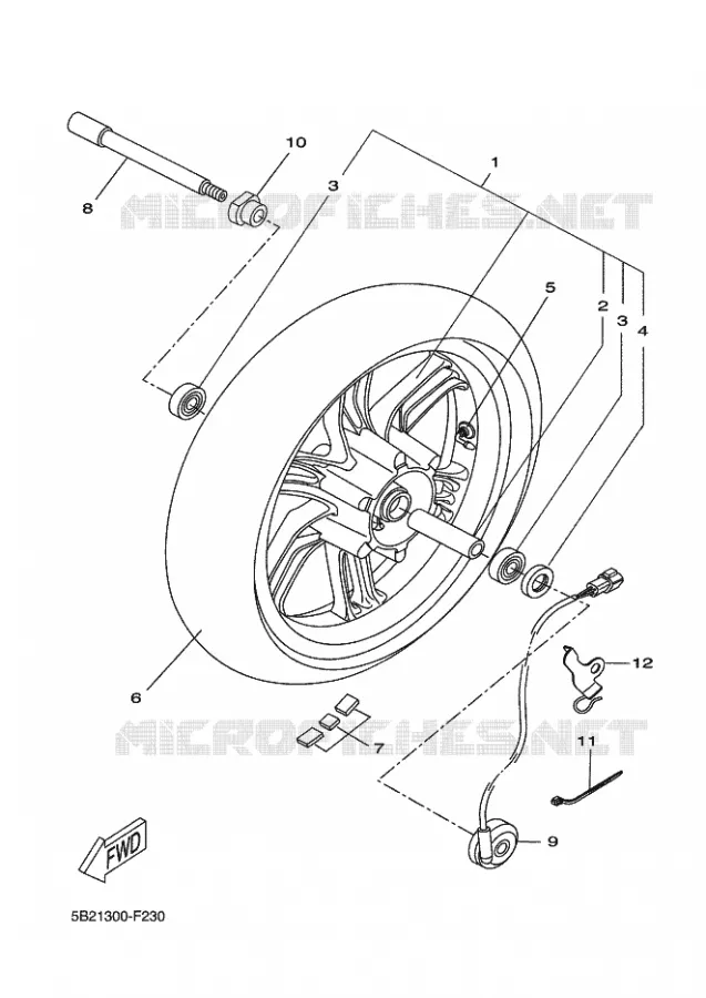 ROUE AVANT Yamaha SCOOTER 125 2012 XCITY  VP125 XCITY