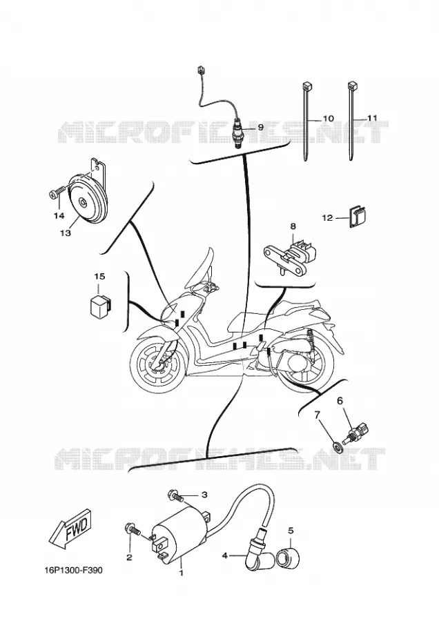 PARTIE ELECTRIQUE 2 Yamaha SCOOTER 125 2012 XCITY  VP125 XCITY