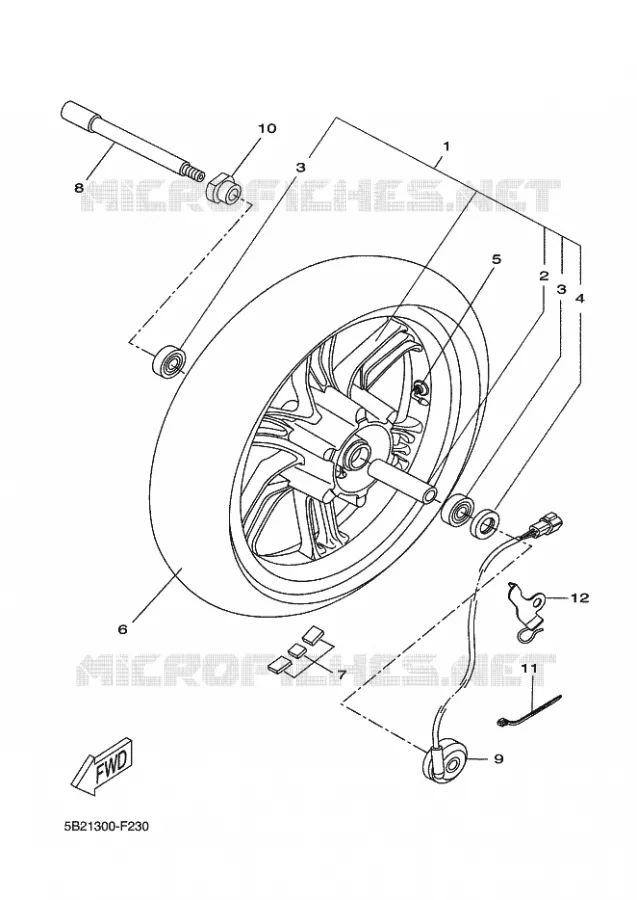 ROUE AVANT Yamaha SCOOTER 125 2012 XCITY  VP125 XCITY