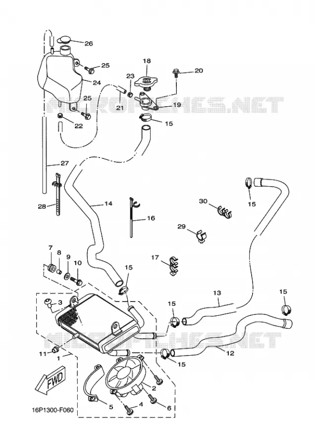 RADIATEUR / DURITES Yamaha SCOOTER 125 2012 XCITY  VP125 XCITY
