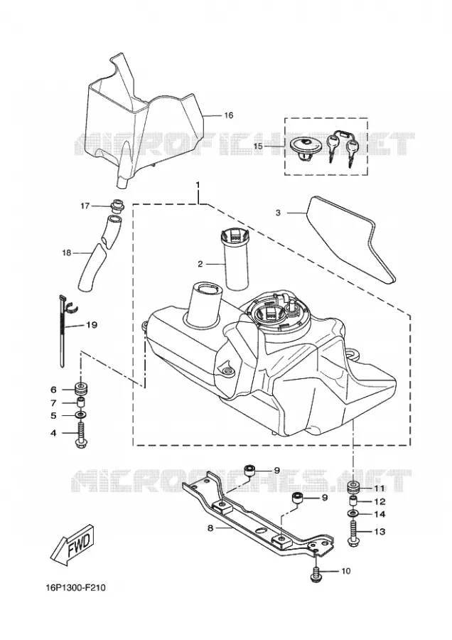 RESERVOIR A ESSENCE Yamaha SCOOTER 125 2012 XCITY  VP125 XCITY