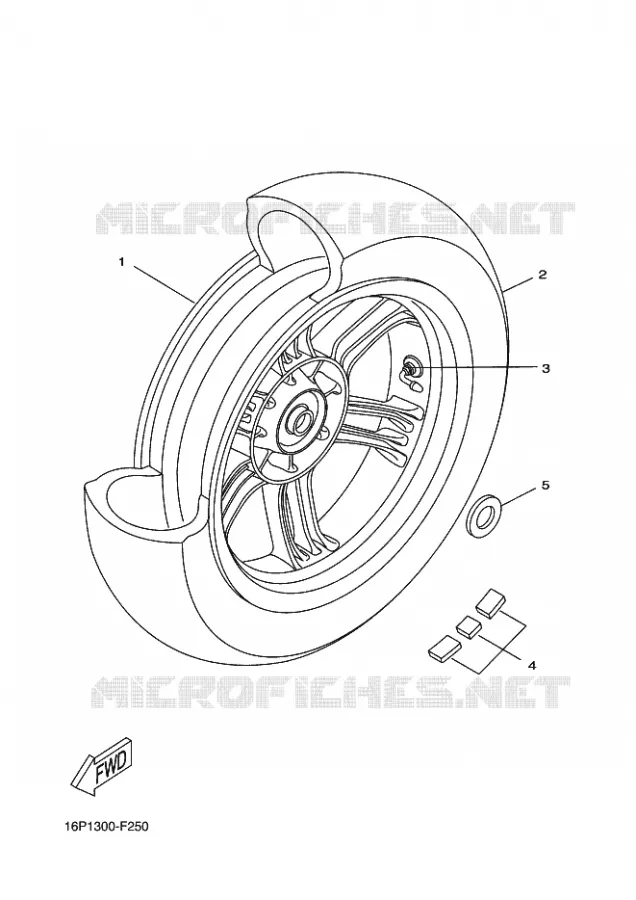 ROUE ARRIERE Yamaha SCOOTER 125 2012 XCITY  VP125 XCITY