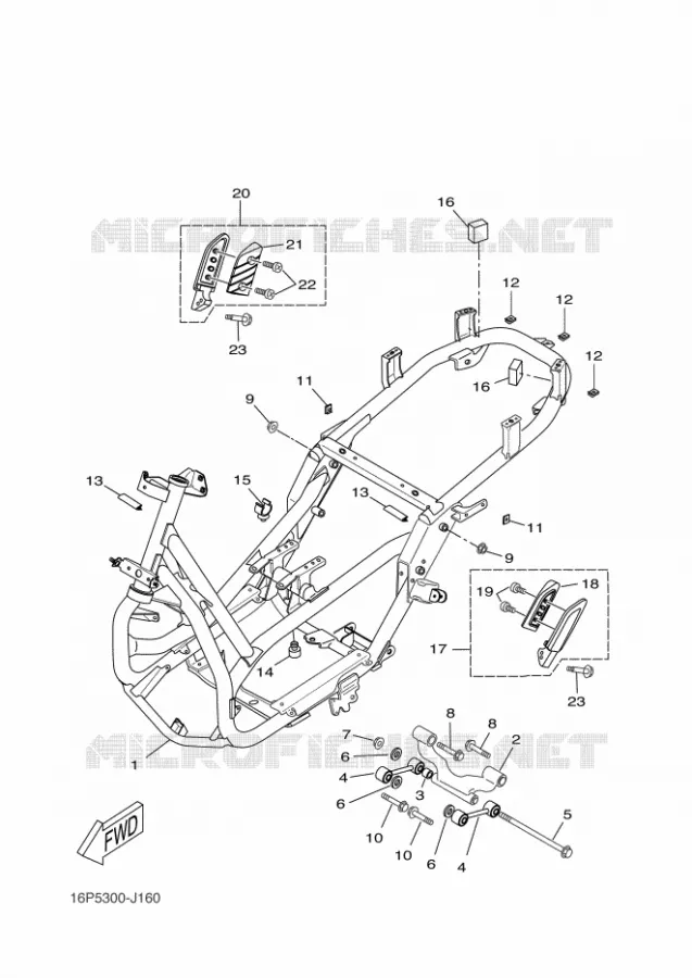 CADRE Yamaha SCOOTER 250 2012 XCITY  VP250 XCITY