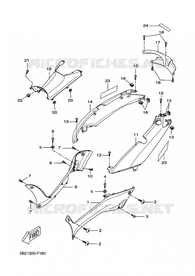 COUVERCLE LATERAL Yamaha SCOOTER 250 2012 XCITY  VP250 XCITY