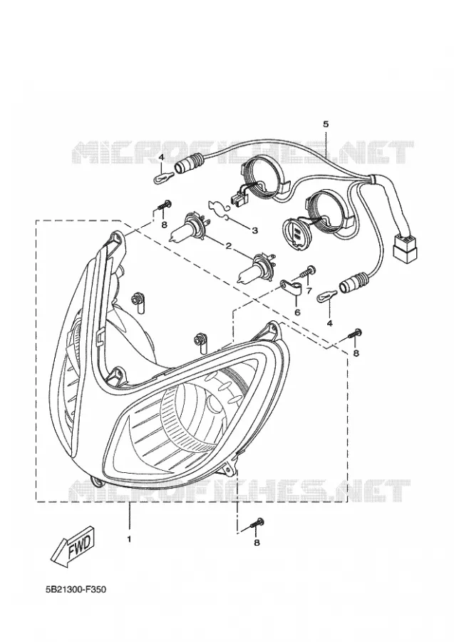 PHARE  Yamaha SCOOTER 250 2012 XCITY  VP250 XCITY