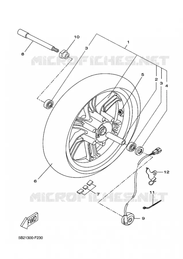 ROUE AVANT Yamaha SCOOTER 250 2012 XCITY  VP250 XCITY