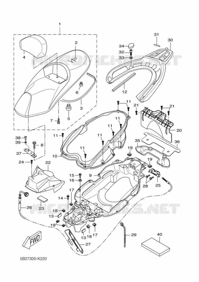 SELLE Yamaha SCOOTER 250 2012 XCITY  VP250 XCITY