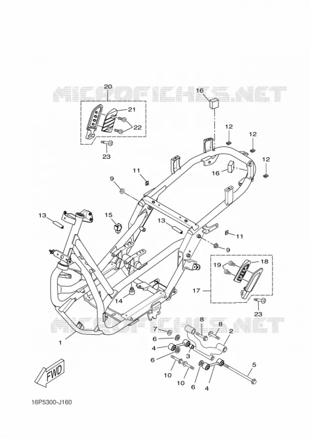 CADRE Yamaha SCOOTER 250 2012 XCITY  VP250 XCITY