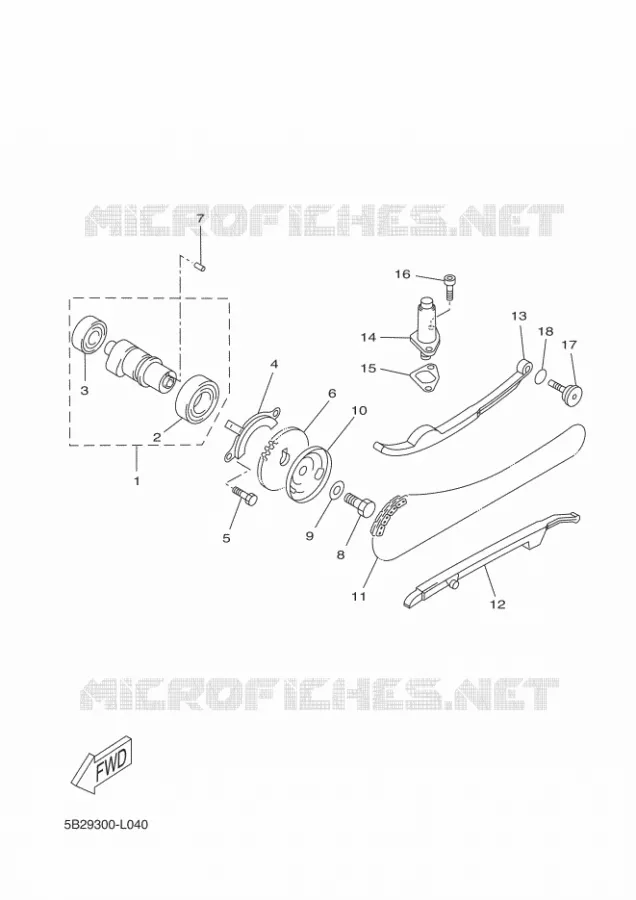 ARBRE A CAMES / CHAINE DE DISTRIBUTION Yamaha SCOOTER 250 2012 XCITY  VP250 XCITY