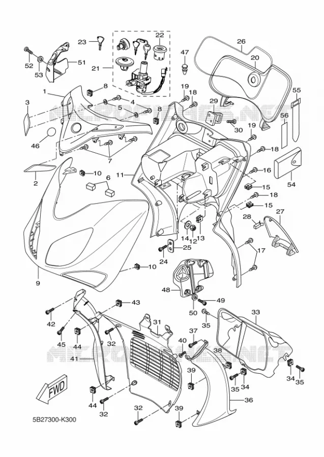 PROTEGE JAMBES Yamaha SCOOTER 250 2012 XCITY  VP250 XCITY