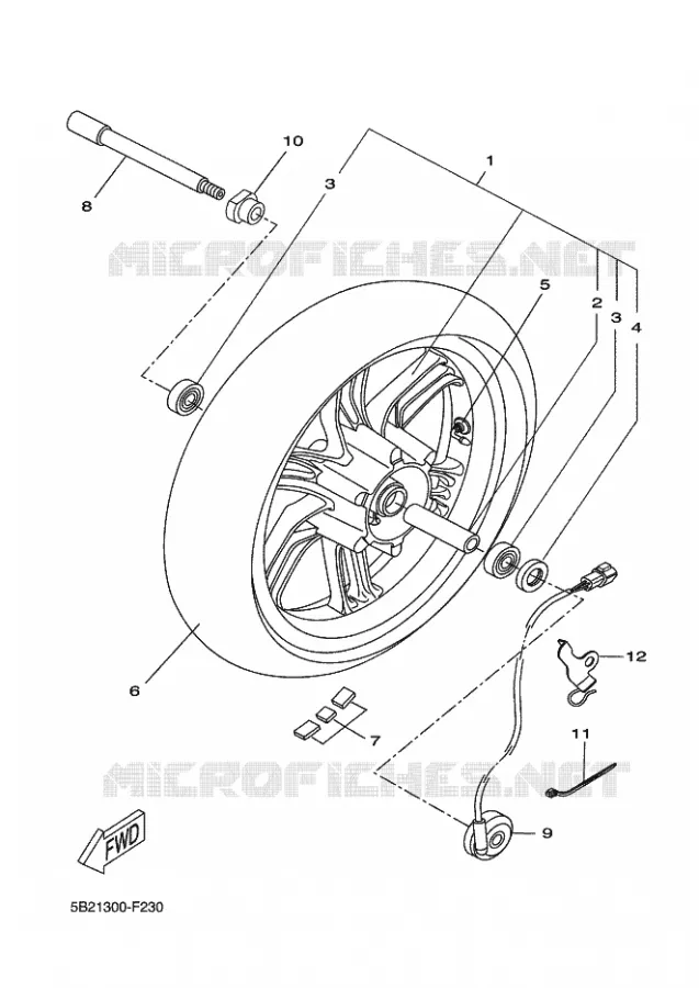 ROUE AVANT Yamaha SCOOTER 250 2012 XCITY  VP250 XCITY