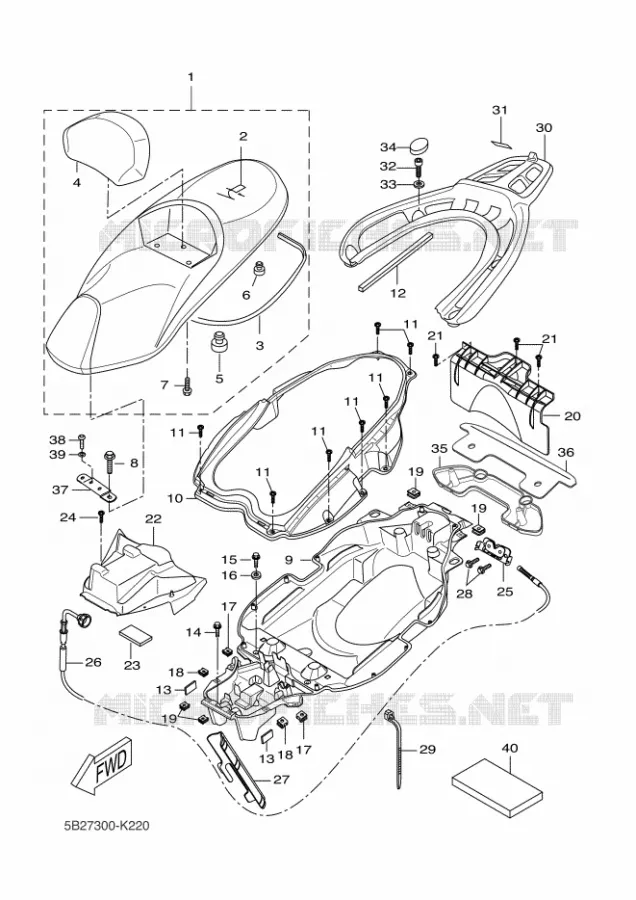 SELLE Yamaha SCOOTER 250 2012 XCITY  VP250 XCITY