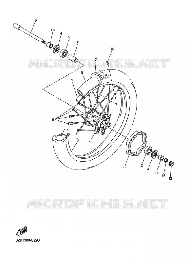 ROUE AVANT Yamaha MOTO 250 2012 WR-R  WR250R
