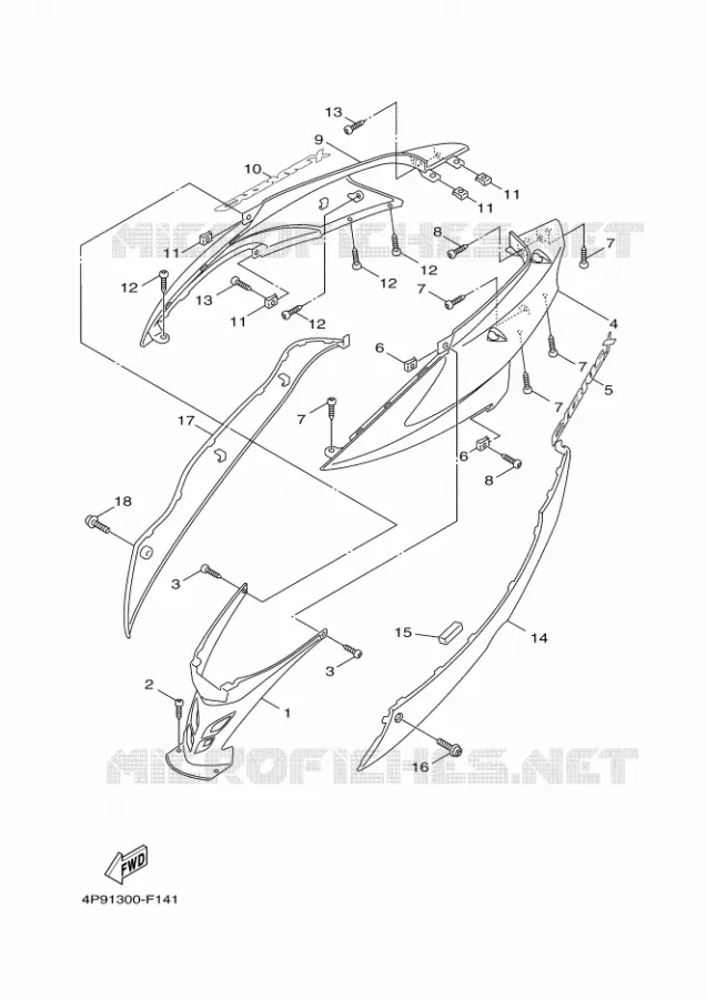 COUVERCLE LATERAL Yamaha SCOOTER 125 2012 CYGNUS  XC125