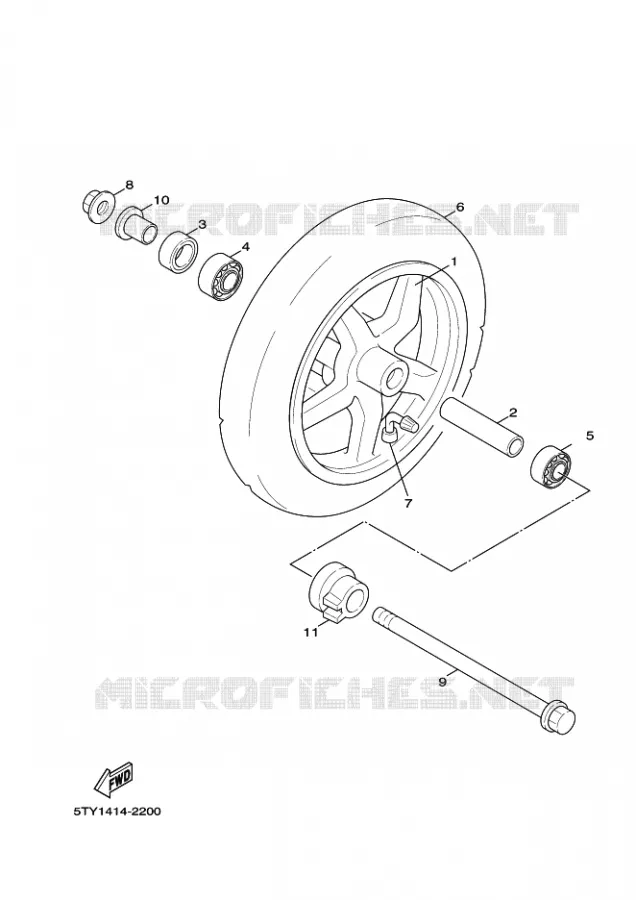 ROUE AVANT Yamaha SCOOTER 125 2012 CYGNUS  XC125