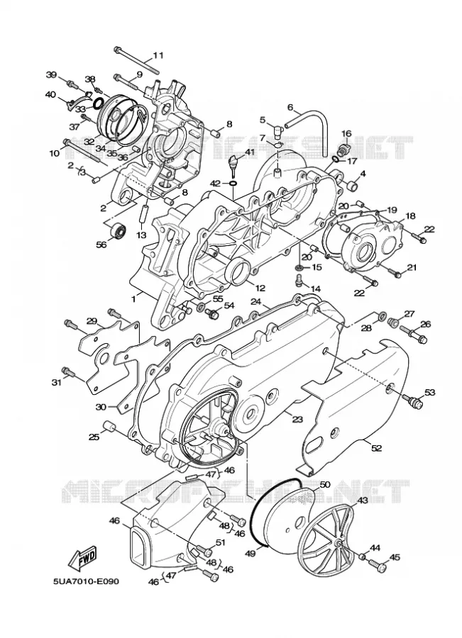 CARTER MOTEUR Yamaha SCOOTER 125 2012 CYGNUS  XC125