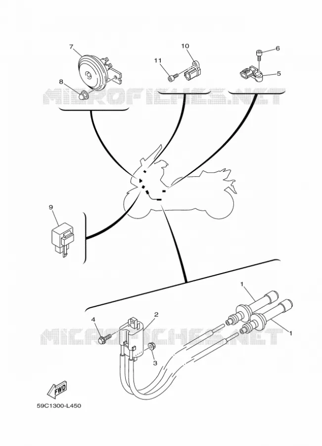 PARTIE ELECTRIQUE 2 Yamaha SCOOTER 530 2012 TMAX  XP500