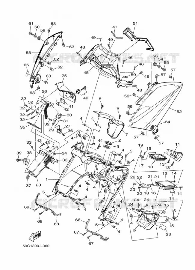 PROTEGE JAMBES Yamaha SCOOTER 530 2012 TMAX ABS  XP500A