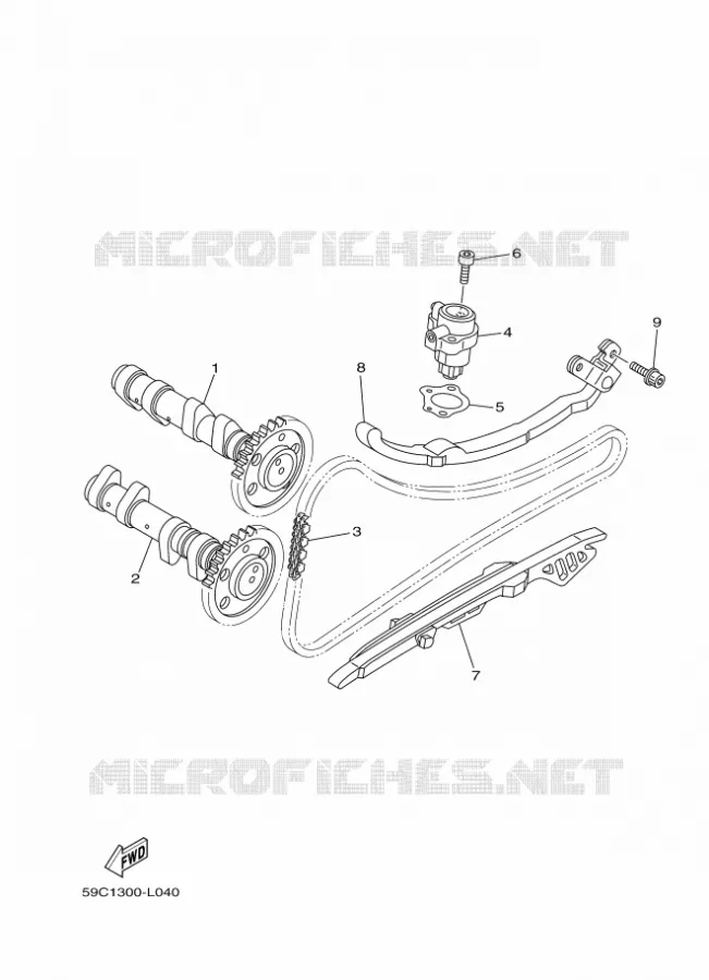 ARBRE A CAMES / CHAINE DE DISTRIBUTION Yamaha SCOOTER 530 2012 TMAX ABS  XP500A