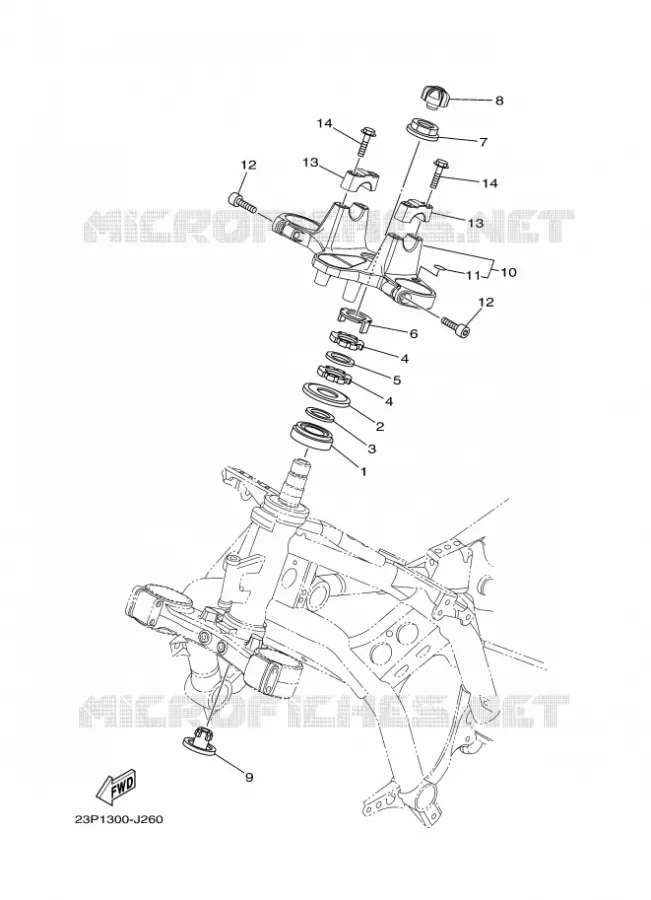 DIRECTION Yamaha MOTO 1200 2012 XTZ SUPER TENERE  XT1200Z