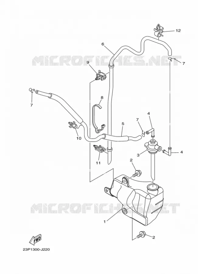 VASE D'EXPANSION Yamaha MOTO 1200 2012 XTZ SUPER TENERE  XT1200Z