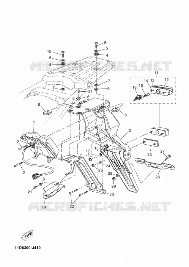 FEU ARRIERE Yamaha MOTO 660 2012 XTZ TENERE  XT660Z TENERE