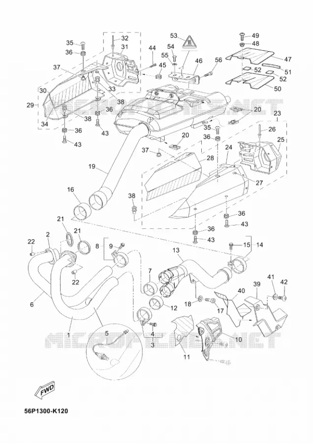 ECHAPPEMENT Yamaha MOTO 660 2012 TENERE ABS  XT660ZA