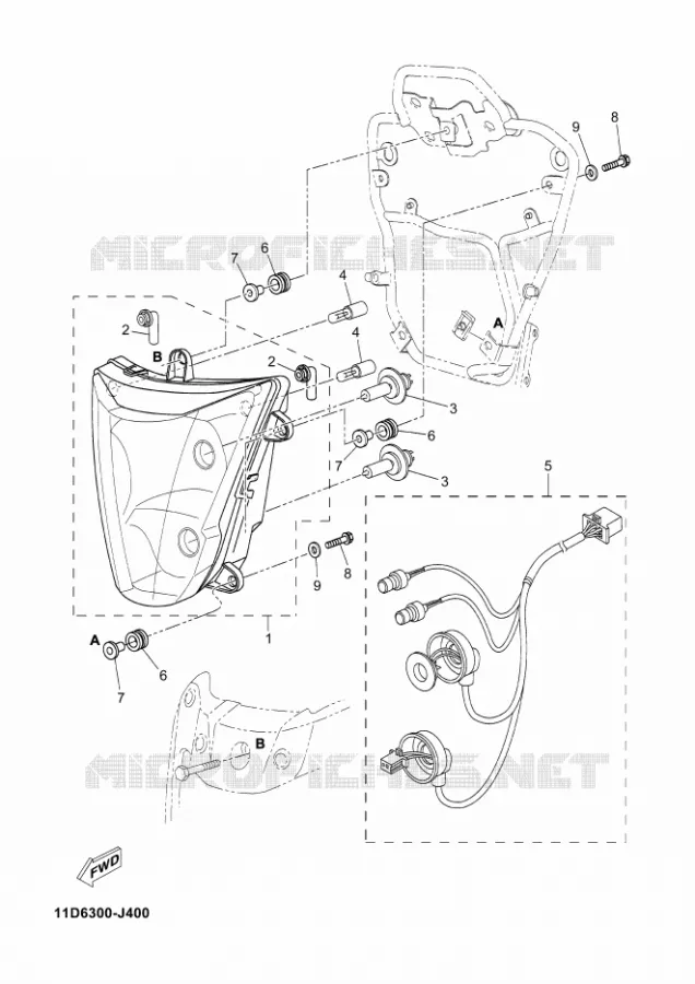 PHARE  Yamaha MOTO 660 2012 TENERE ABS  XT660ZA