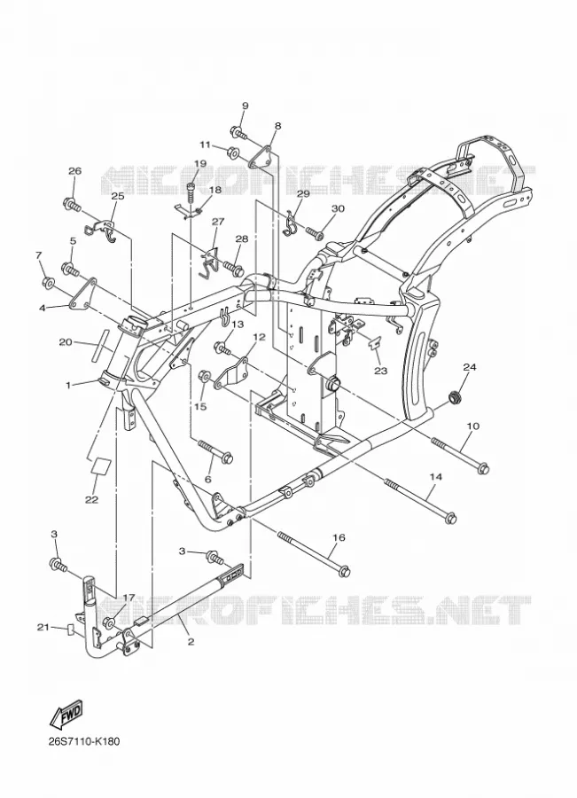 CADRE Yamaha MOTO 950 2012 MIDNIGHT STAR  XVS950A