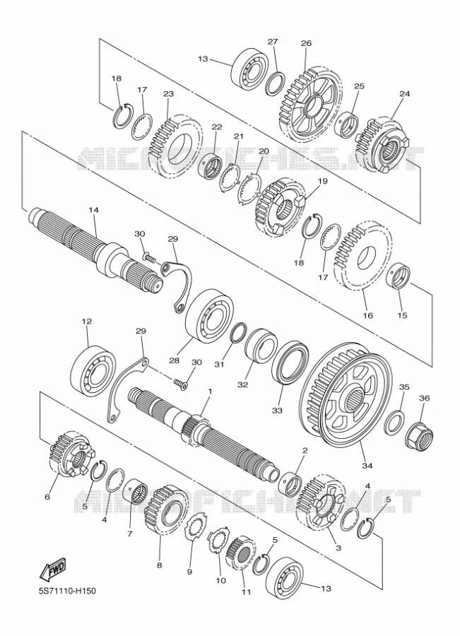 TRANSMISSION Yamaha MOTO 950 2012 MIDNIGHT STAR  XVS950A