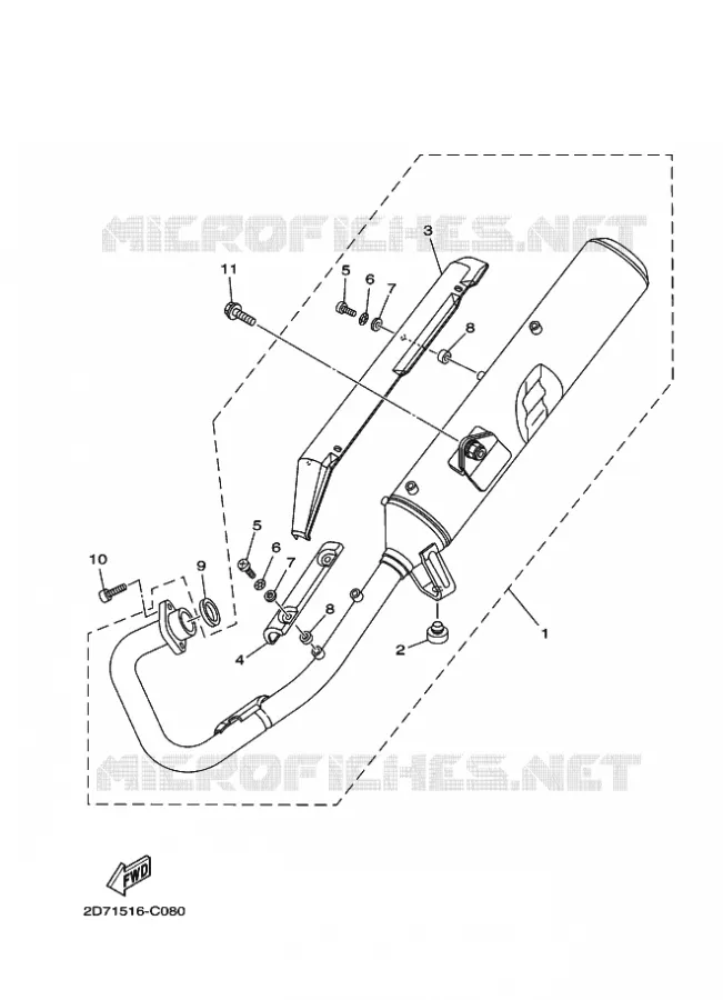 ECHAPPEMENT Yamaha MOTO 125 2012 YBR  YBR125EGS