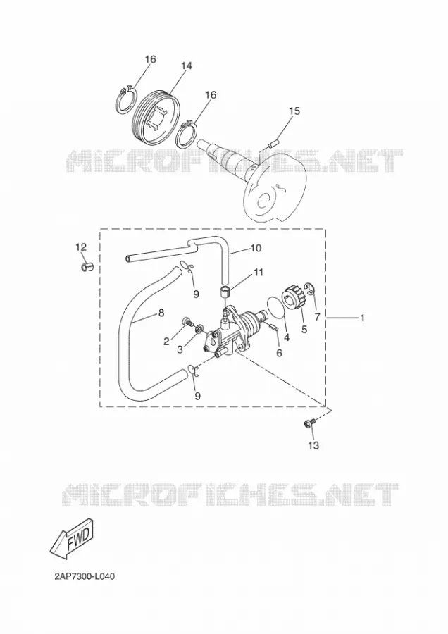 POMPE A HUILE Yamaha SCOOTER 50 2012 NEOS  YN50
