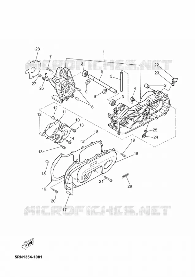 CARTER MOTEUR Yamaha SCOOTER 50 2012 NEOS  YN50