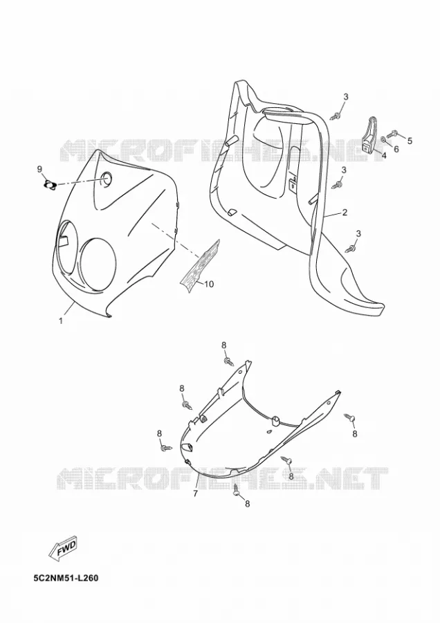 PROTEGE JAMBES Yamaha SCOOTER 50 2012 OVETTO  YN50 OVETTO