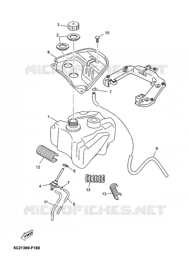 RESERVOIR A ESSENCE Yamaha SCOOTER 50 2012 NEOS  YN50 NEO'S