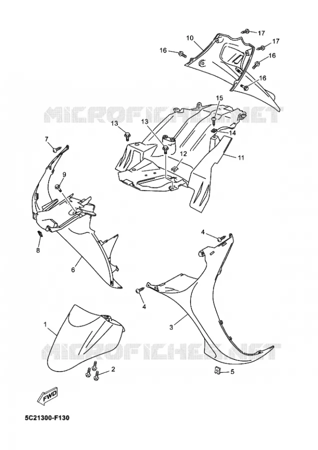 GARDE BOUE Yamaha SCOOTER 50 2012 NEOS  YN50 NEO'S