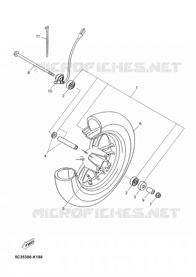 ROUE AVANT Yamaha SCOOTER 50 2012 NEOS  YN50 NEO'S