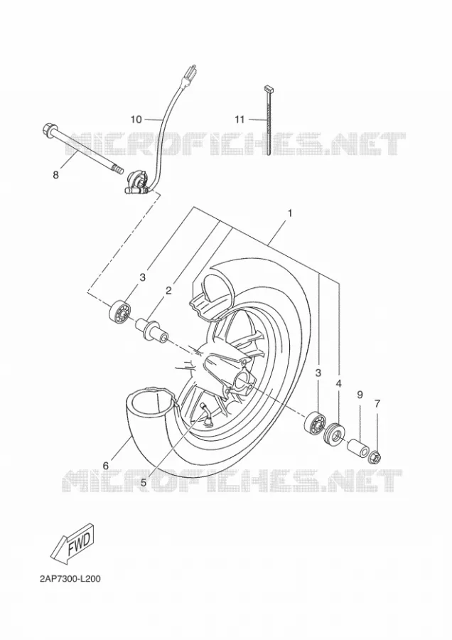 ROUE AVANT Yamaha SCOOTER 50 2012 MBK OVETTO 4T  YN50F