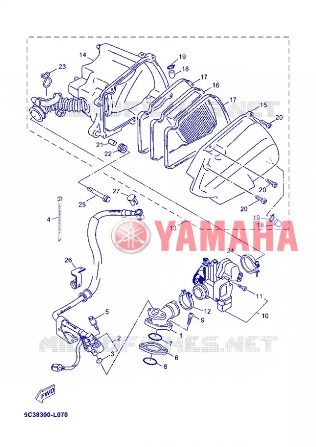 ADMISSION Yamaha SCOOTER 50 2012 MBK OVETTO 4T  YN50F
